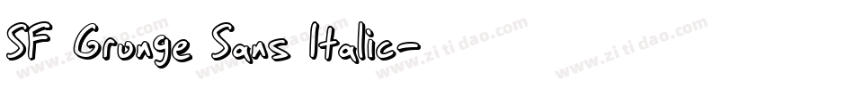SF Grunge Sans Italic字体转换